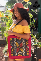 "Afrocentric Tribal Art Tote Bag – Bold African-Inspired Canvas Shoulder Bag image 0