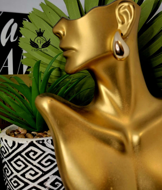 Ms. Terra Gold Trendy Bauble Tear Drop Earring image 0