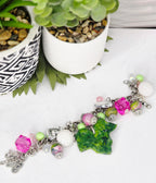 AKA Inspired Pink & Green Charm Bracelet – Bold Statement Jewelry