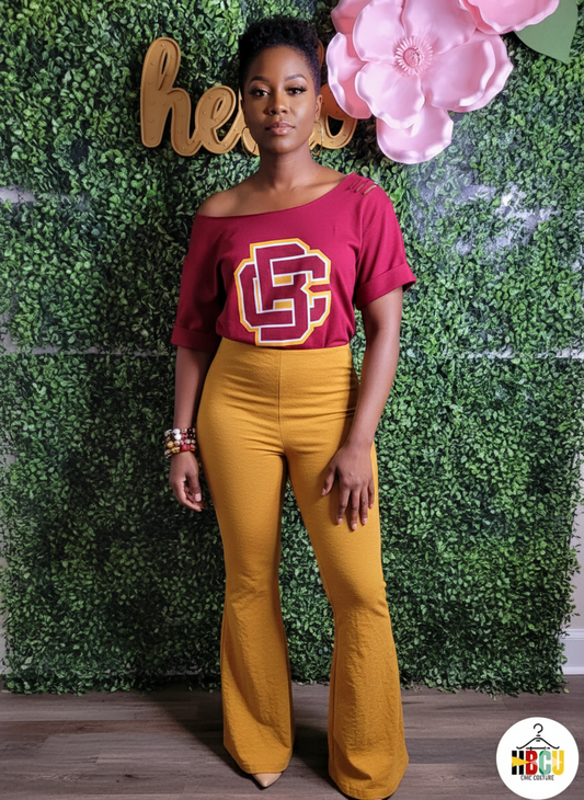 BCU short Sleeve Fleece Sweatshirt...HBCU CHIC COUTURE Collection