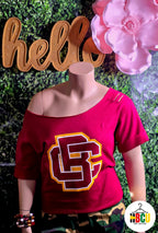 BCU short Sleeve Fleece Sweatshirt...HBCU CHIC COUTURE Collection