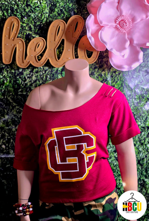 BCU short Sleeve Fleece Sweatshirt...HBCU CHIC COUTURE Collection