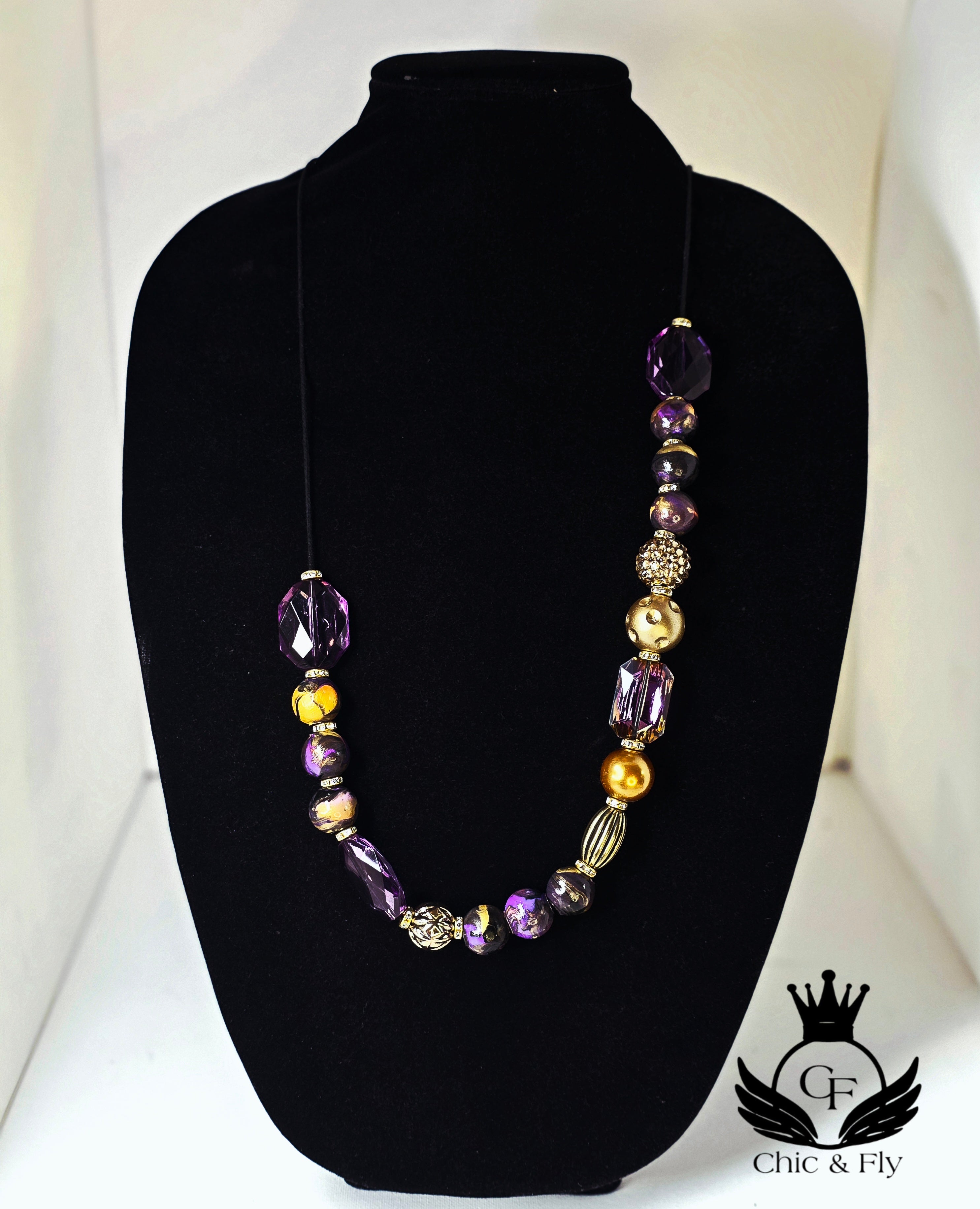 Purple and Gold Chic Necklace ... Chic and Fly Necklace Collection