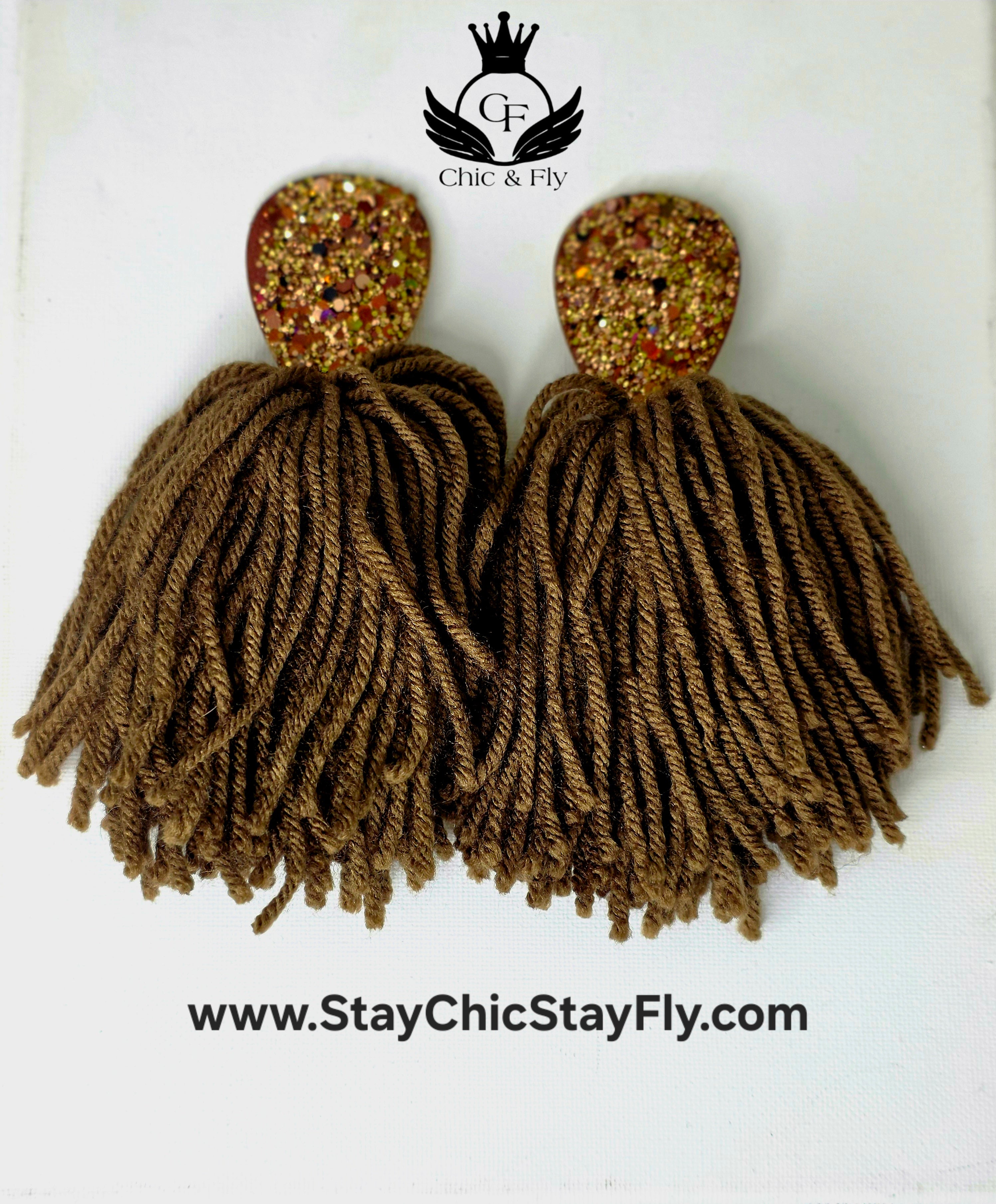 Melanin Glitter Pretties  Fashion Earrings by Chic and Fly
