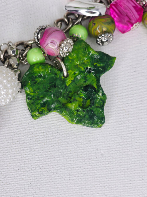 AKA Inspired Pink & Green Charm Bracelet – Bold Statement Jewelry