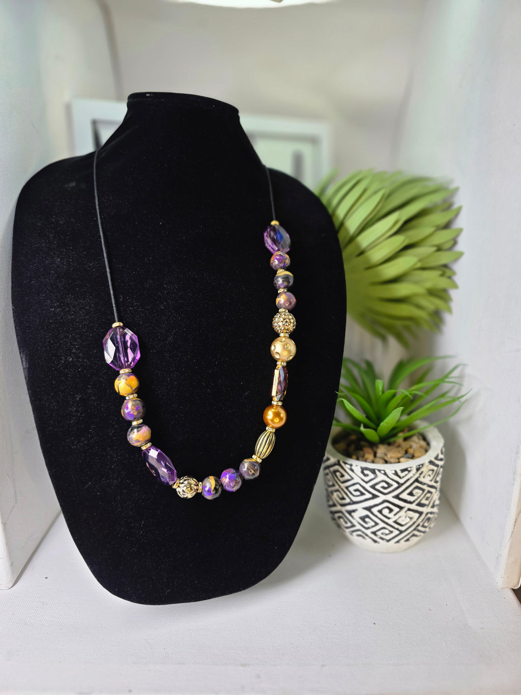 Purple and Gold Chic Necklace ... Chic and Fly Necklace Collection
