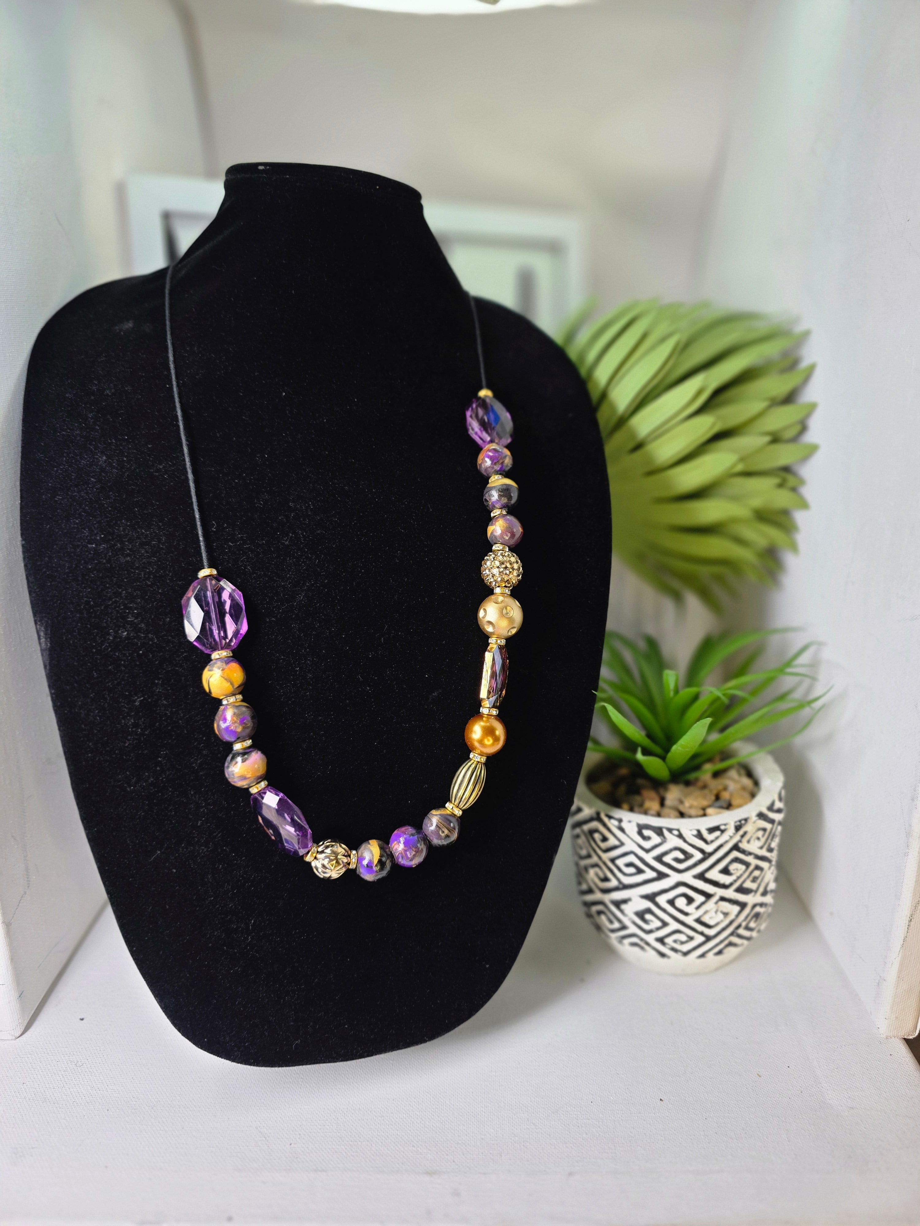 Purple and Gold Chic Necklace ... Chic and Fly Necklace Collection