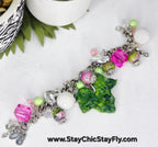AKA Inspired Pink & Green Charm Bracelet – Bold Statement Jewelry