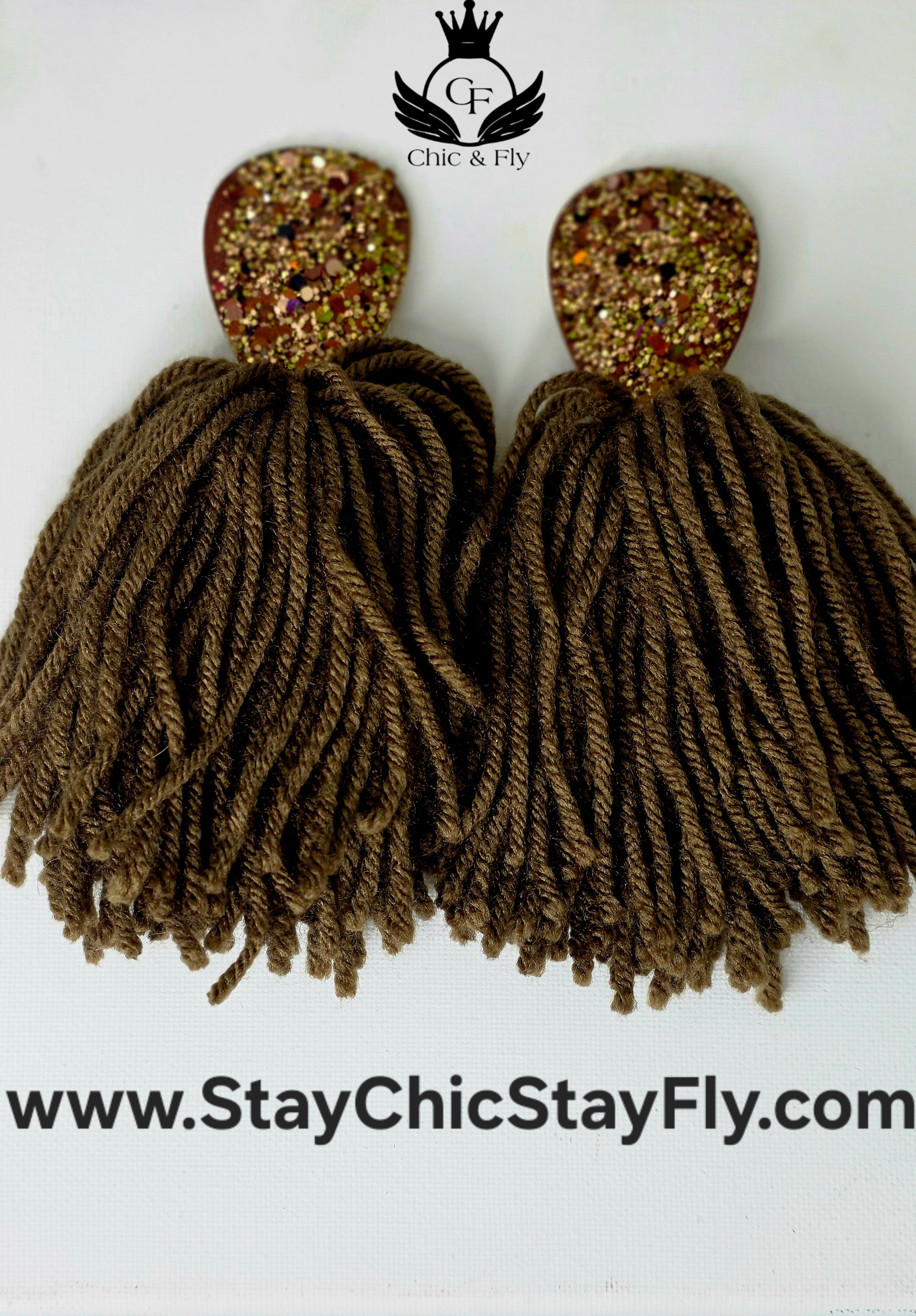 Melanin Glitter Pretties  Fashion Earrings by Chic and Fly